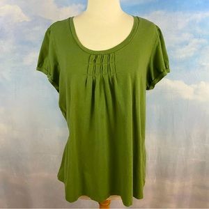 Sonoma Green Knit Blouse Size XL